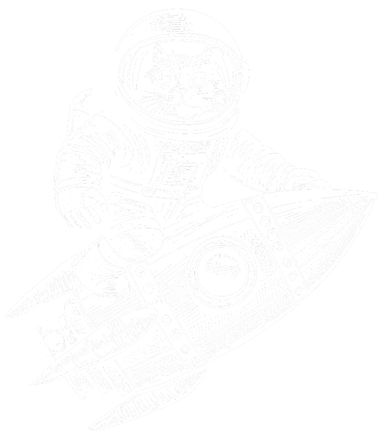 Felicette riding on spaceship